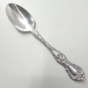 1835 R Wallace Floral Pattern Silver Plate Teaspoon Sectional Triple Monogram